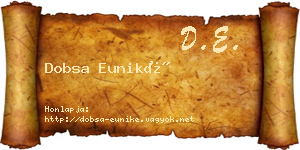 Dobsa Euniké névjegykártya